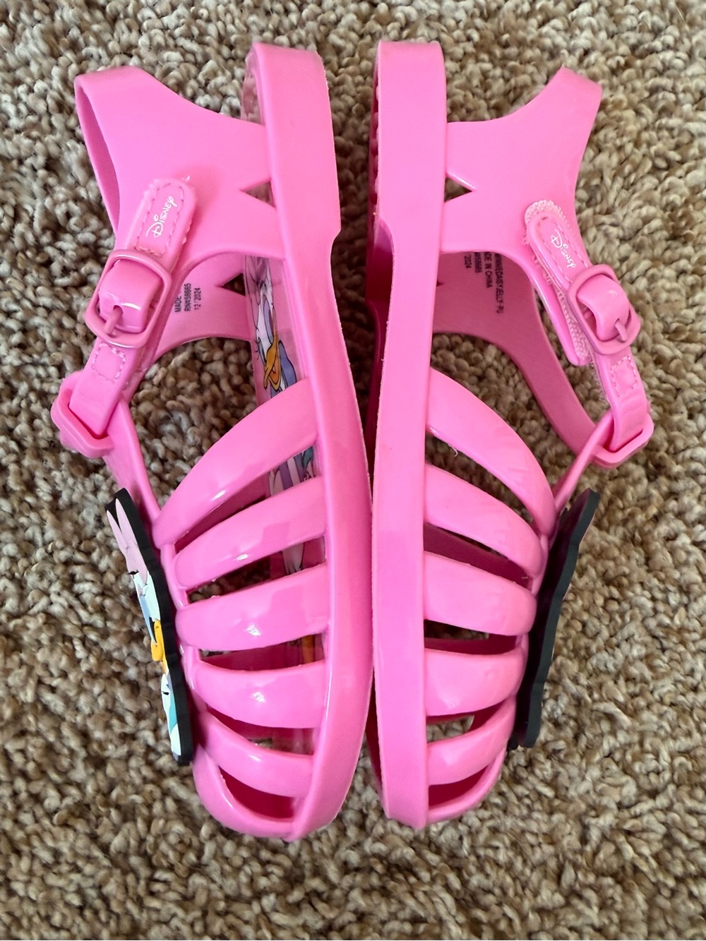 Disney Minnie Mouse & Daisy Duck Pink Jelly Sandals Girls Size 11 - Picture 5 of 10